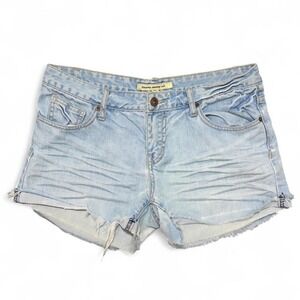 Vintage Y2K Forever 21 Denim Shorts Low Rise Light Wash‎ Size 28 Distressed
